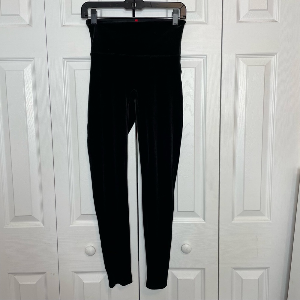 Spanx Black Velvet Leggings Medium